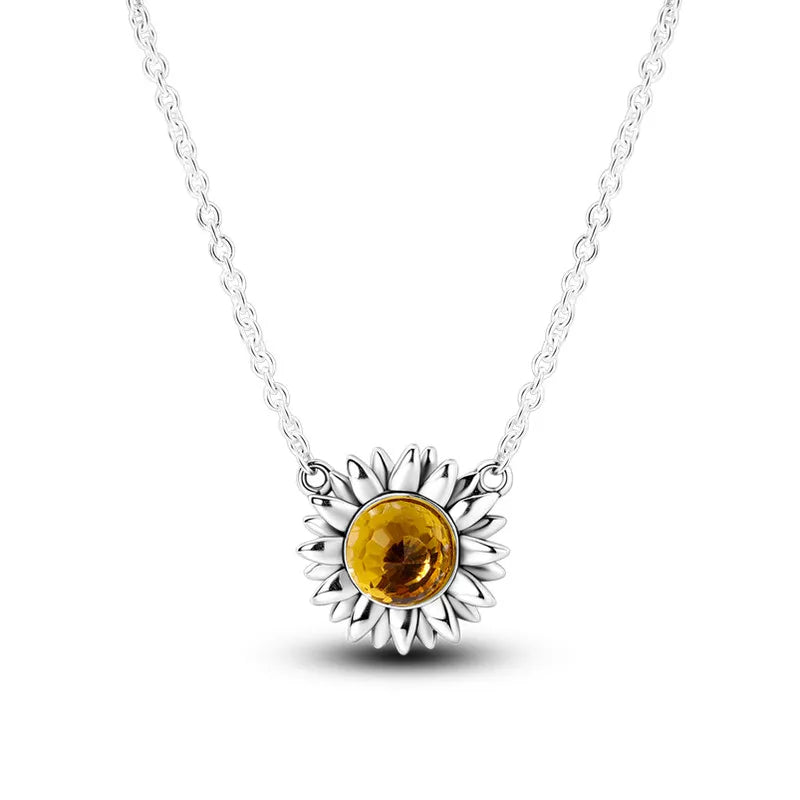 Luxury Necklace 925 Silver Original Sterling Zircon Dragonfly Butterfly Firefly Star Moon Chain Link For Women Wedding Jewelry