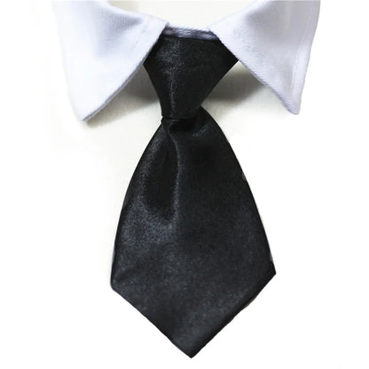 Pet Dog Cat Formal Necktie Tuxedo Bow Tie Black and Red Collar for Dog Cat Pet Accessories Suit for Small Medium Dogs and Cats