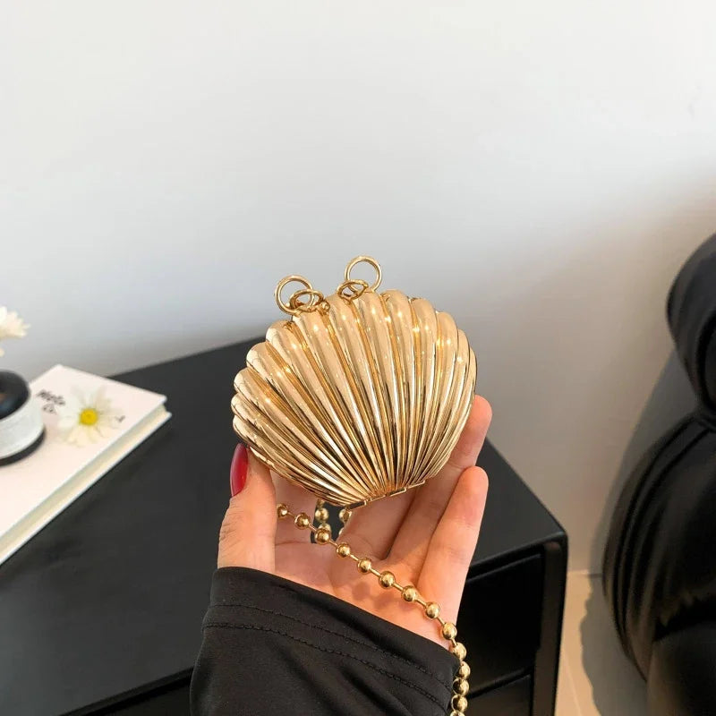 2024 New Small Wallet for Women Cute Bags Decoration High Quality Acrylic Metal Shell Satchel Designer Lipstick Bag