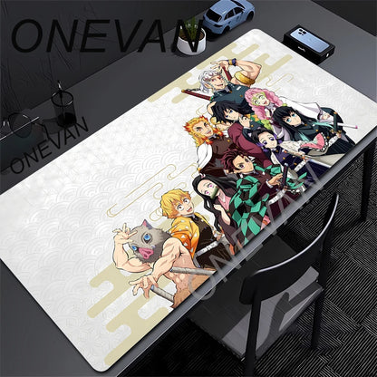Mouse Pad Gaming Laptops Keyboard Mat Xxl Pc Desk Protector Deskmat Gamer Mats Anime Demon Slayers Rengoku Kyoujurou Pc Mousepad
