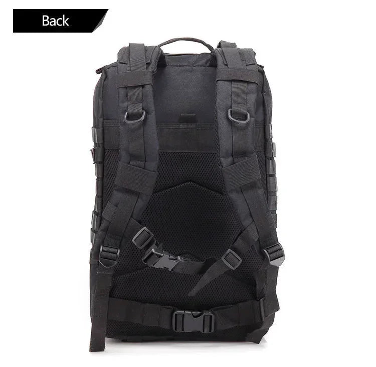 45L Tactical Fishing Backpack Molle Water Resistant Outdoor Tackle Bag Large Capacity Storage Camping Hiking Travel Rucksack Trekking Men Women Anglers Fishermen Rod Reel Gear Durable Multi Pocket Wear Resistant Lake River Se
