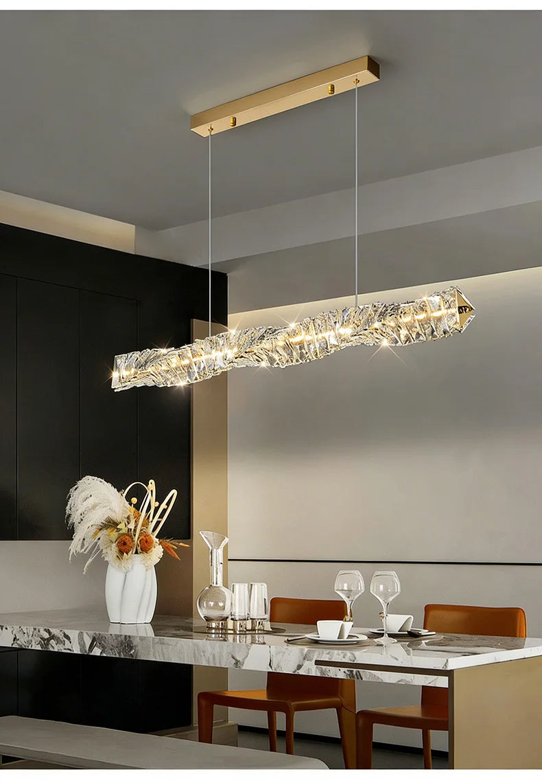 Luxury K9 Crystal Chandelier Dimmable Ceiling LED Pendant Lights Home Living Room Bedroom Indoor Atmosphere Decorative Lighting