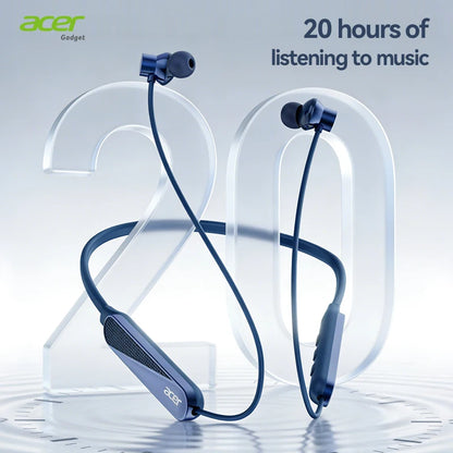 Acer Ohr561 Wireless Neckband Bluetooth Headphones, In-Ear Design, Comfortable to Wear, Bluetooth 5.4 Chip with Low Power Consumption, 20 Hours of Long-Lasting Battery Life, Dedicated for Sports and Running