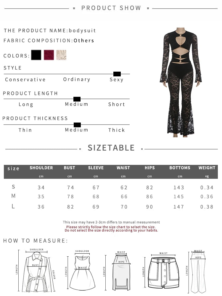 Nibber See Through Jumpsuits Woman Metal Rings Patchwork Hollow Design Sexy Full Sleeve Midnight Club Party Wild Style Overalls