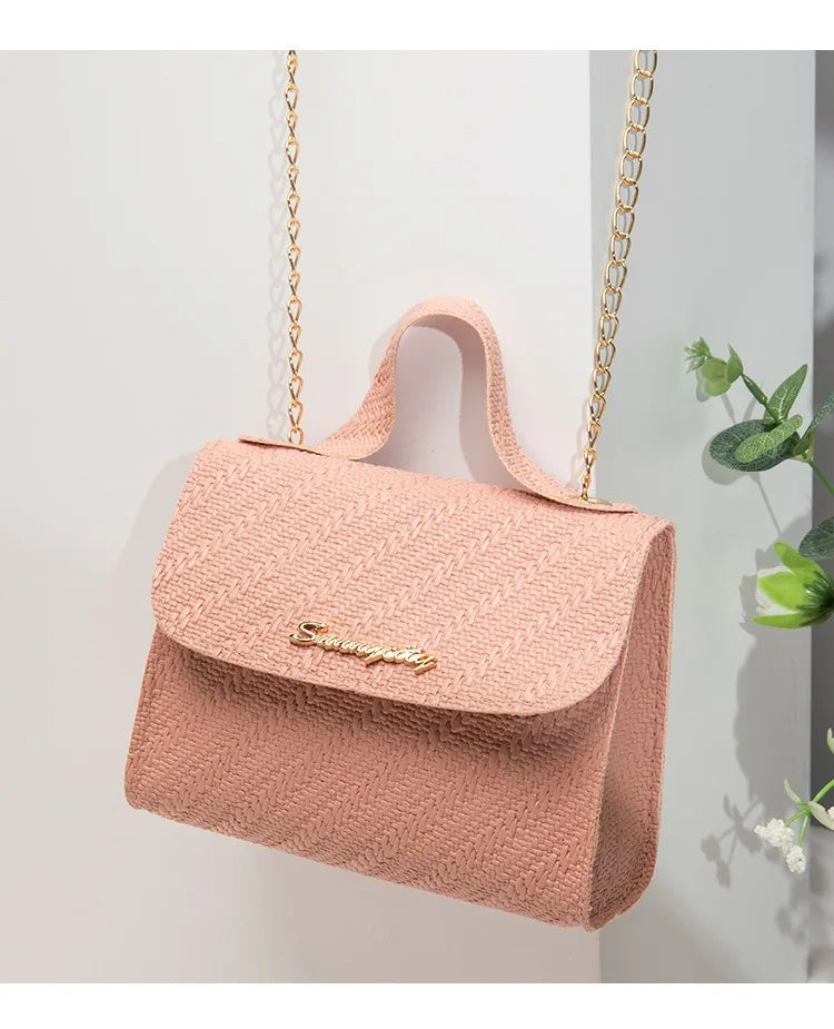 Leisure small square bag autumn and winter new women's bag wholesale simple handbag embossed chain bag cross-border bags