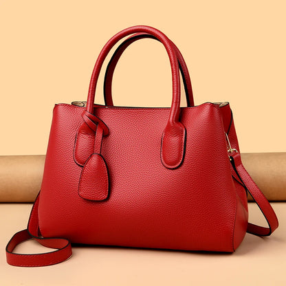 Genuine Leather Large Capacity 3 Layers Women Totes Designer Ladies Shoulder Crossbody Bags Fashion Female Handbags Sac A Main