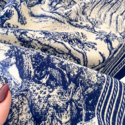 Elegant Animal Jacquard Pashmina Shawl for Women Winter Thick Warm Scarves Double Sided Design Coldproof Windproof Blanket Scarf