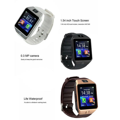 Watch Smart DZ09 Wristwatch Support SIM Card 1.56 inch Touch Screen Bracelet Multimedia Remote Equipment White