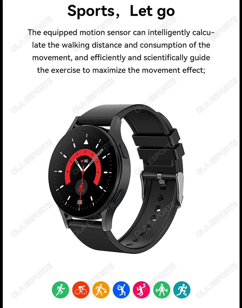 Smart Watch 1.77inch HD AMOLED Screen Bluetooth Call Health Monitor Smartwatch Men Women Fitness Sports Watches For Android IOS