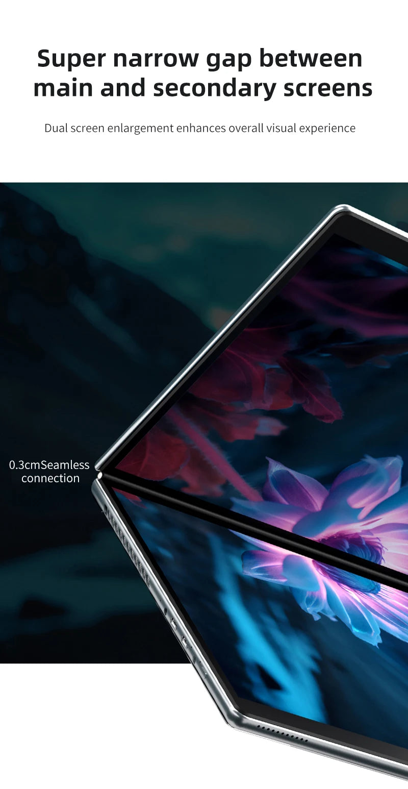 BYONE 13.5 Inch Dual Screen Touch Laptop 2.5k UHD 9000mAH DDR5 16GB RAM 512 GB 1TB 2TB SSD 180° Foldable Portable 2 in 1 Tablet