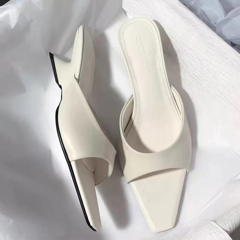 Elegant Women's Slippers Heeled Designer Shoes Woman Sandals Luxury Party Flip Flops Fashion Dress Walking Mujer De Sandalias
