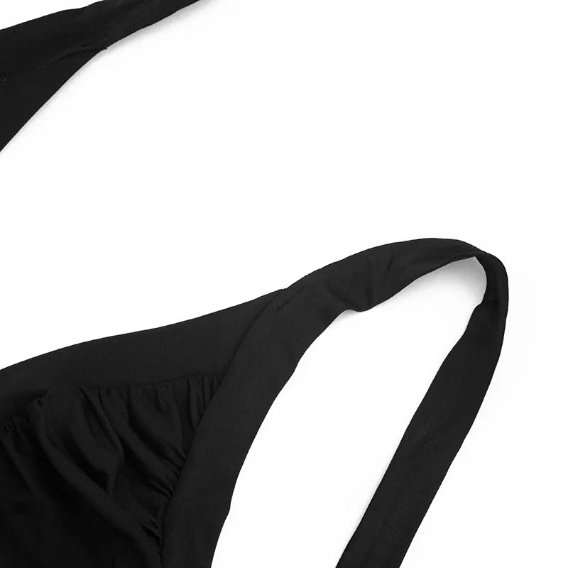 Talenza Women Summer Dress Fashion Sexy V-neck Pleated Backless New Dress Elegant Luxurious Party Vacation Women's Casual Dress
