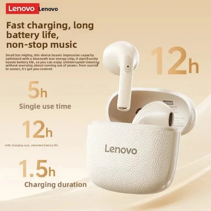 Original New Lenovo TWS Earphones EA166 Bluetooth V5.4 True Wireless Headphones Hi-Fi Sound Waterproof Headset Leather Texture