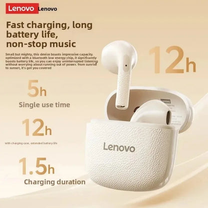 Original New Lenovo TWS Earphones EA166 Bluetooth V5.4 True Wireless Headphones Hi-Fi Sound Waterproof Headset Leather Texture