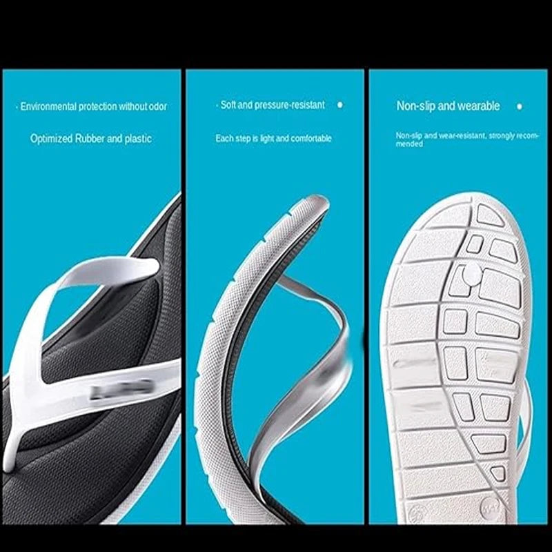 3D Memory Sponge PU Massage Men's Flip Flops Summer Antiskid Outdoor Sandal Clip Casual Beach House Rubber Soft Women Slippers