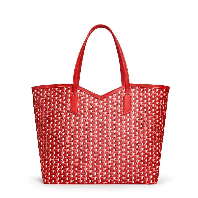 Luxury Brand Tote Bag Woman Classic Monogram Print Coated Canvas Handbag Large Capacity Shoulder Bag With Removable Zipped Pouch