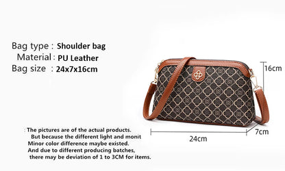 High Quality PU Leather Shoulder Bags Women Small Crossbody Bag Luxury Handbag Lady Messenger Bag Simple Shell Phone Satchels