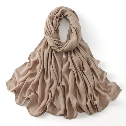 New Cotton Rayon Modal Hijab Scarf Women Big Size Muslim Headscarf Wraps Shawl Femme Musulman Headband Islamic Turban 185*75CM