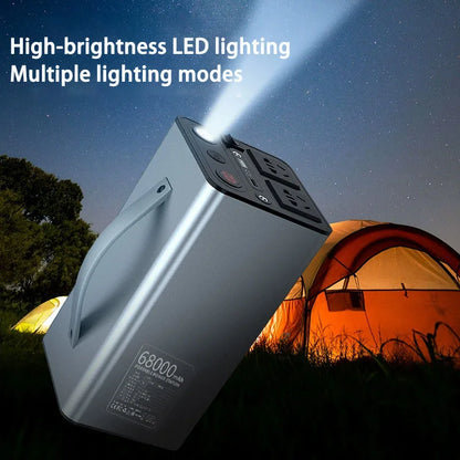 68000mAh 110V/220V 300W Portable Power Station Powerful Emergency Power Supply Outdoor Camping External Spare Battery For Laptop