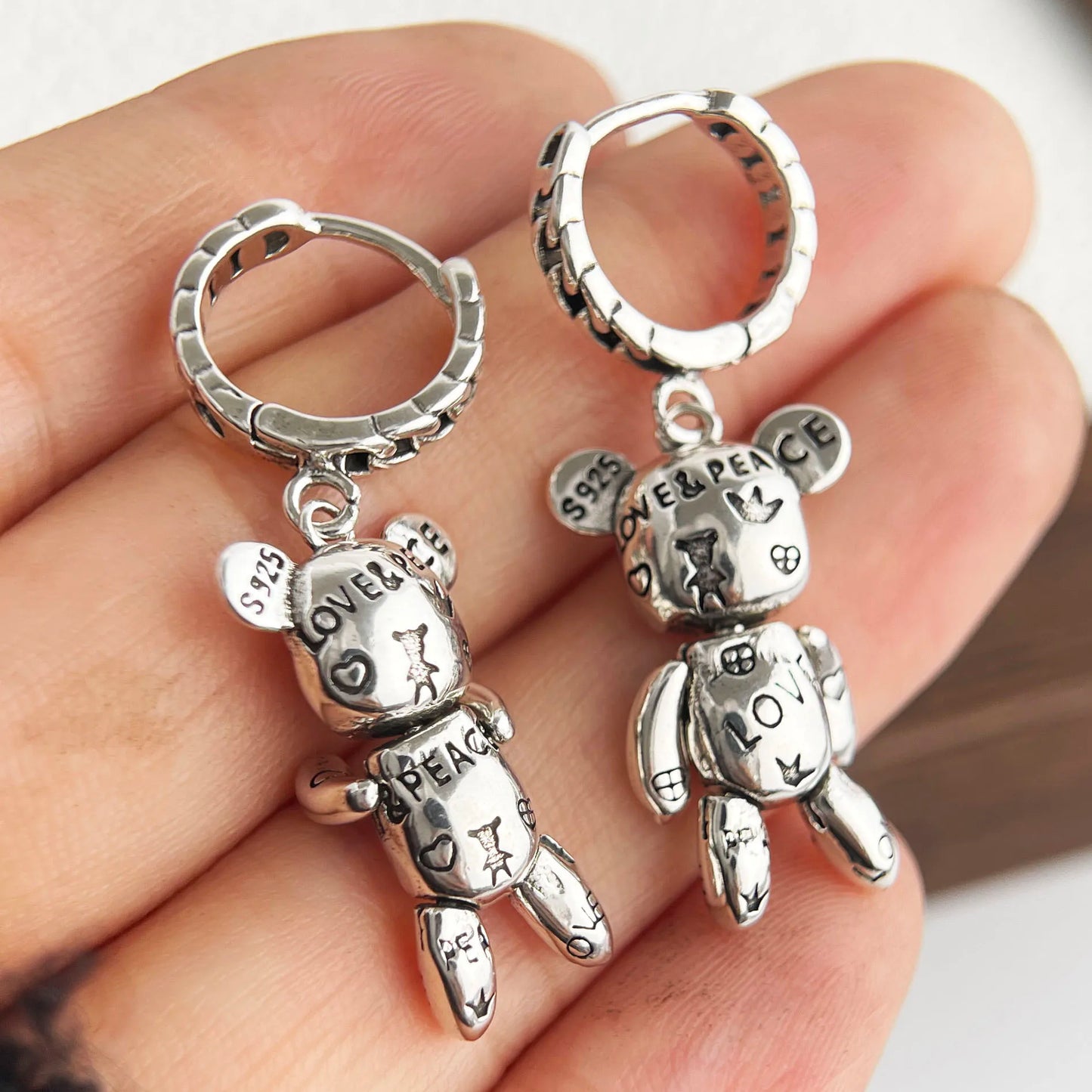 925 Sterling Silver Vintage Earrings For Women Trendy Simple Retro Earring Jewelry Prevent Allergy Party Accessories Gift