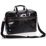 Vintage Crazy Horse Genuine Leather Men Briefcase Large Business Bag Tote Office Bag 15.6“Laptop Case Attache Male Shoulder Bag