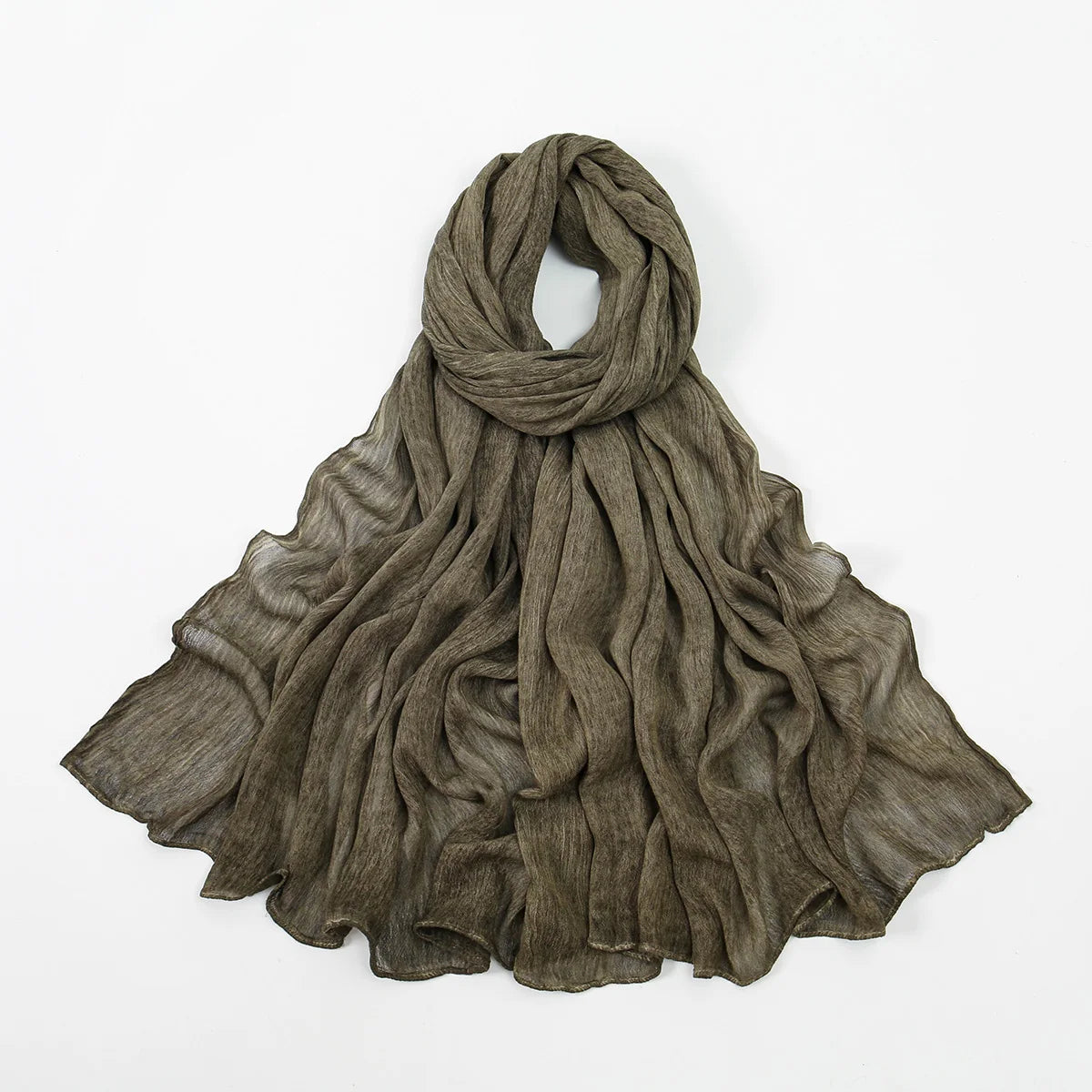 Fashion Crinkle Cotton Royan Hijab Scarf for Muslim Women Islamic Long Soft Shawls Wraps Short Tassel Bufanda Accessories