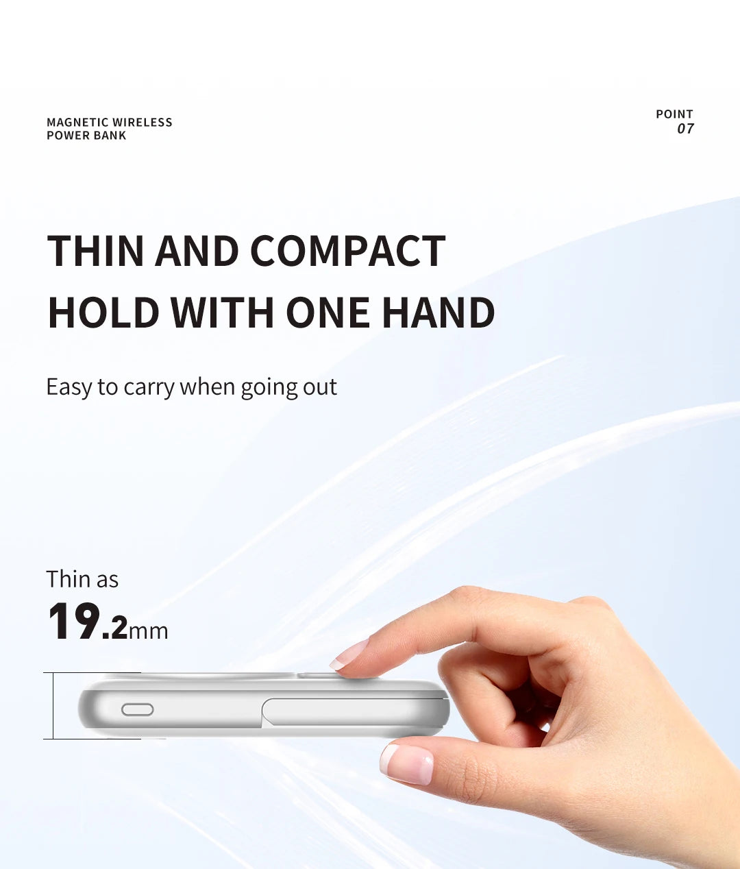IDMIX Power Bank Magnetic Wireless Charging 10000mAh Portable with Bracket Power Bank for iPhone 12 13 14 15 and Android Phone
