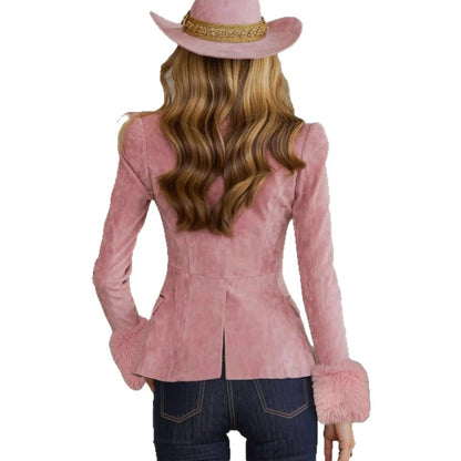 Coat Women Coats Turn Down Collar Jackets Y2k Streetwear Work Slim Fit Sexy Tight Waist Elegant Splice Jacket 2026 Spring