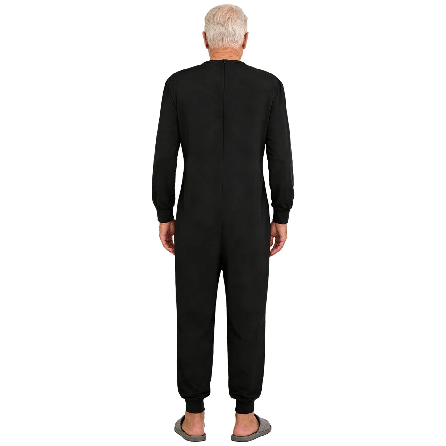 Men Women Special Needs Adaptive Clothing Elderly Alzheimer ASD Anti-Strip Jumpsuit Back Zipper Bodysuit Daily Wear Homewear