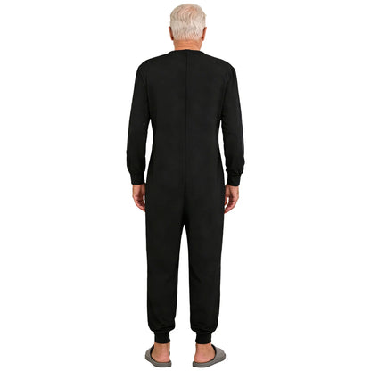 Men Women Special Needs Adaptive Clothing Elderly Alzheimer ASD Anti-Strip Jumpsuit Back Zipper Bodysuit Daily Wear Homewear