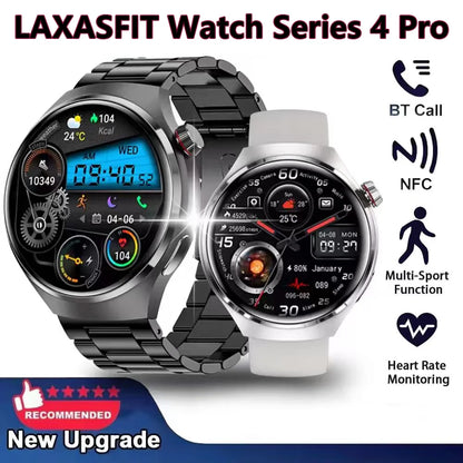 LAXASFIT 1.52" HD Smart Watch Game Dial Dynamic Dial Bluetooth Call Voice Assistant Fitness Tracker Wireless Charging