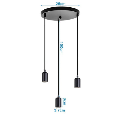 3 Heads Vintage Pendant Lights Wood Hanging Lamp Chandelier Industrial for Loft Dinning Living Room Kitchen Lighting Fixture LED