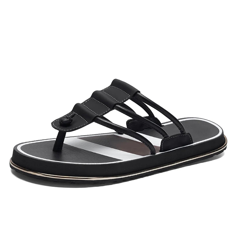 Stylish Summer Slippers for Men Outdoor Soft Sole Slides Leisure Walk Male Flip Flops Mens Casual Beach Shoes Sandals Sandalias