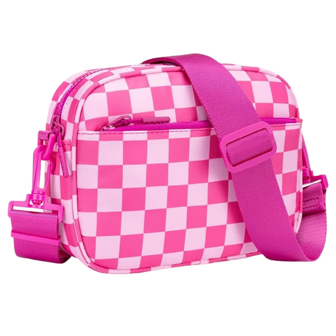 Small Checkered Crossbody Bag for Women Cute Purses Trendy Shoulder Handbags Wide Strap Anti theft Travel Purses Handbag Shoulder Bag, Cute Cross Body Wallet
