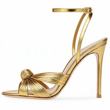 【Measure Your Feet Length Before Order】Strappr Luxury Sandals Elegant Women's Designer Ladies High Heeled Wedding Shoes 7-I-SL-3