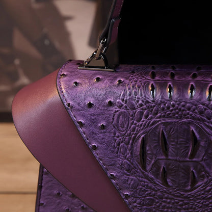 Luxury Designer Brand New Cowhide High Quality Crocodile Print Handbag Women's Fashion Single Shoulder Crossbody Bag Hot Sale