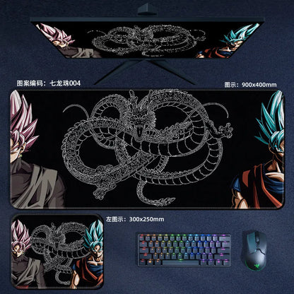 High Quality Print Dragon Ball Leather Mouse Pad Oversized Japanese Anime Nostalgic Son Goku Desk Mat Keyboard Pad Notebook Pad
