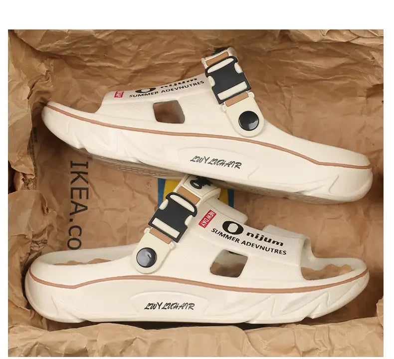 Unisex Slippers Summer Men Sandals Fashion Women Garden Shoes Orginal Beach EVA Slides Soft Thick Shoes Outdoor Non Slip Home