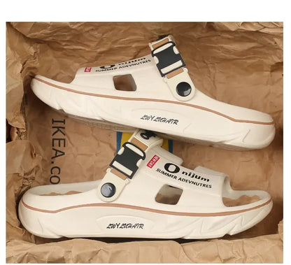 Unisex Slippers Summer Men Sandals Fashion Women Garden Shoes Orginal Beach EVA Slides Soft Thick Shoes Outdoor Non Slip Home