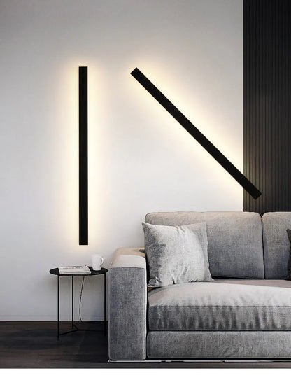 Outdoor Waterproof Wall Lamp LED Strip Background Wall Lamp Stair Garden Lamp Living Room Bedroom Bedside IP65 Wall Lights