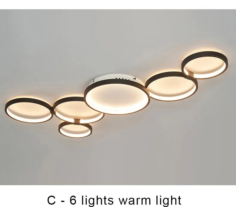 Modern LED Ceiling Chandeliers With Remote Control Decor Home Ring Lamp Living Room Bedroom Dining Room Ceiling Light Fixtures