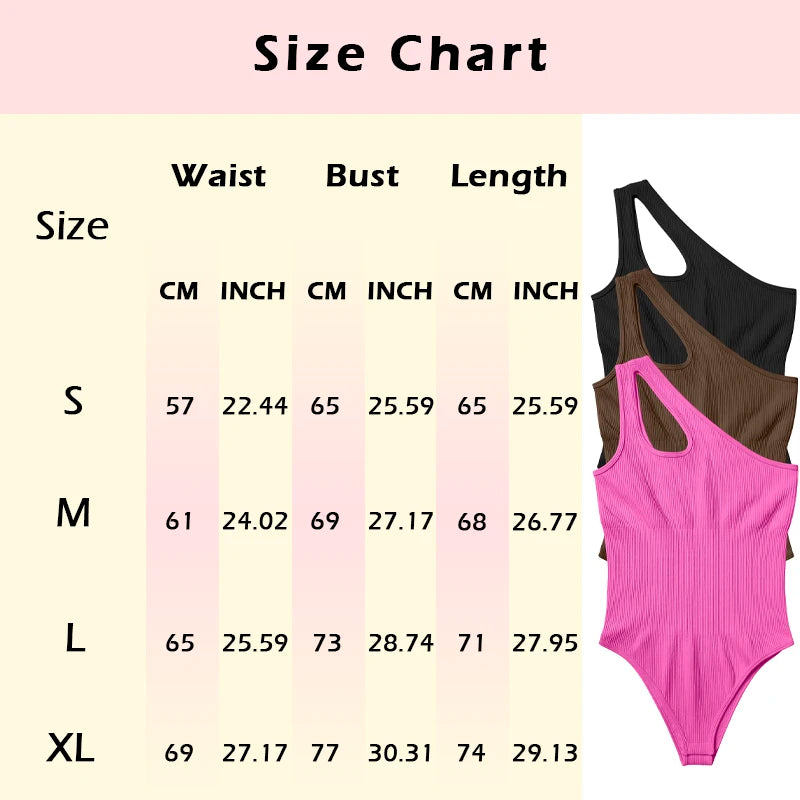 Women's Yoga Bodysuit Solid Color Sleeveless Sexy Fitness Workout Breathable One Shoulder Sport Yoga Tight Bodysuit
