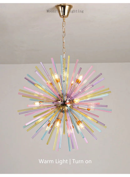 Dandelion Hanging Lamps for Ceiling Personalized Fashion Pendant Lights Modern Creative Colorful Chandelier Loft Kid's Room