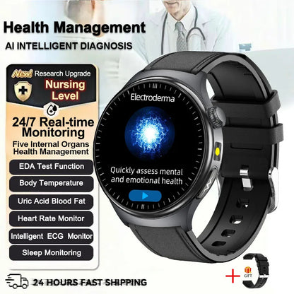 2026 New Health Sport ECG AI Diagnosis Smart Watches Men Heart Rate Blood Pressure IP68 Waterproof Smartwatches For Men Women
