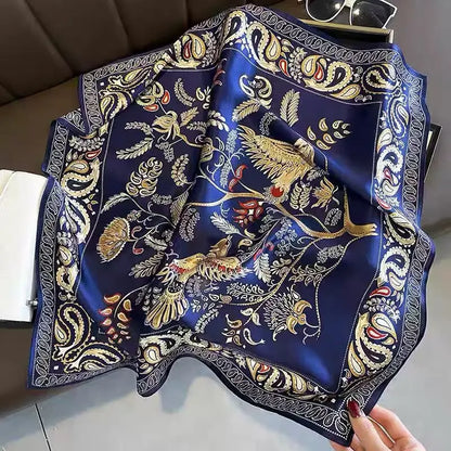Women's Silk Scarf Bandana Luxury Square Scarf, 70CM Size, Fashion Scarf, Headscarf, Shawl, Headband, Ribbon