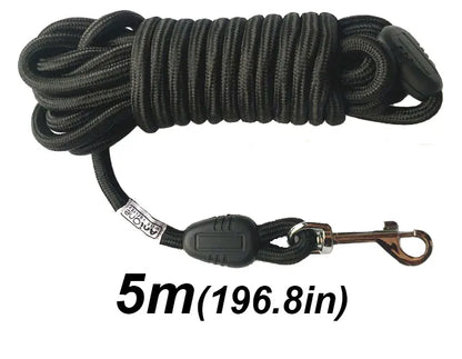 5M/10M/15M Long Rope Training Dog Leash- Heavy Duty Nylon Recall Agility Training Dogs Lead Leash For Medium Large Dog Leash