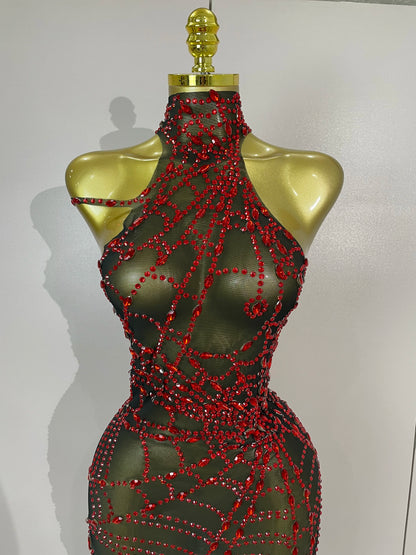 New Women Sparkly Diamonds Sexy Mesh Jumpsuit Nightclub Bar Party Show Gogo Dancer Festival Clothing Drag Queen Stage Costume