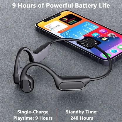 NEW IPX8 Sports Bone Conduction Bluetooth Earphones HiFi Sound Bluetooth 6.0 Wireless Headest with Mic for Swimming Running