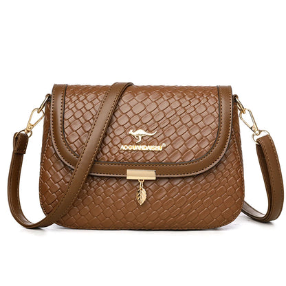 High Quality Soft Leather Purse Fashion Women Shoulder Messenger Bag Multi-pocket Wear-resistant Bag Luxury Ladies Handbag Sac
