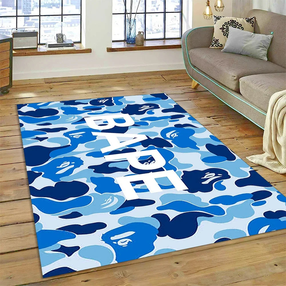 3D Printing B-BAPE Fashion Carpet Rug for Bedroom Living Room Home Sofa Decoration,Children Game Large Decor Floor Mat Gift